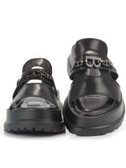 08-PEY254-2 BLACK Босоножки женские (натуральная кожа)