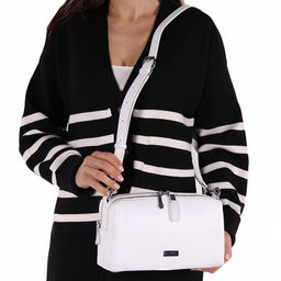 Сумка женская кожаная 99456 white Velina Fabbaino-Safenta/30