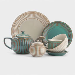 Сахарница Доляна Винтаж, 350 мл, керамика, бежевая  фото 7