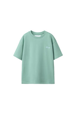 CAMISETA HEAVY WEIGHT TEXTO / Turquesa - Zara фото 6