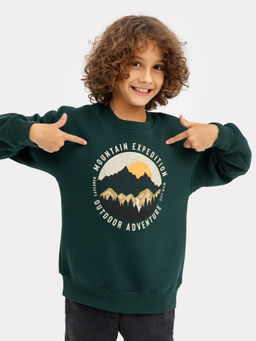 Джемпер для мальчиков зеленый с печатью - Mark formelle фото 7