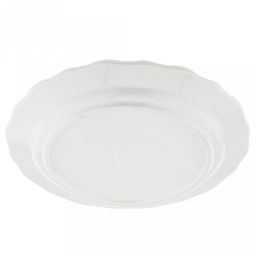 Тарелка мелкая фарфоровая "Диадема" д195мм h22мм, белый, волнистый край (Китай)