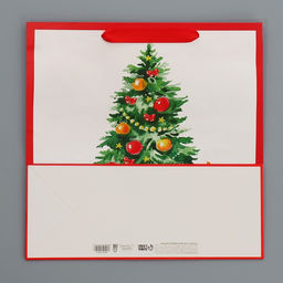 Цена за 2 шт. Пакет подарочный новогодний ламинированный квадратный Happiness, 30?30?12 см