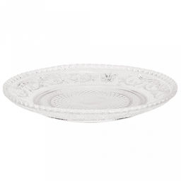 Тарелка мелкая стеклянная "Арабеска" д145мм, h20мм (Китай)