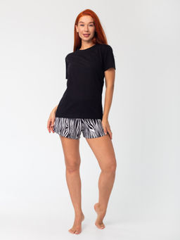 Костюм женский кулирка с шортами КЕНИЯ ЗЕБРА - Domtrik фото 3
