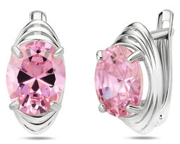 Серьги, морганит выращ., СПН4319