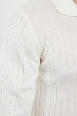 TRENDYOL MAN Siyah Slim Dar Kesim Couple/Cift Polo Yaka Duz Triko Kazak TMNAW25KZ00022 - Trendyolmilla фото 20