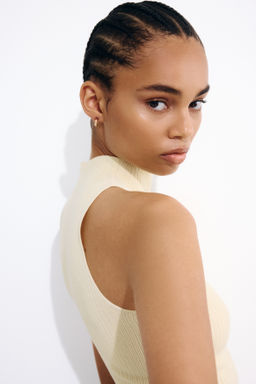 Top en punto de canal? con cuello perkins - H&m фото 4