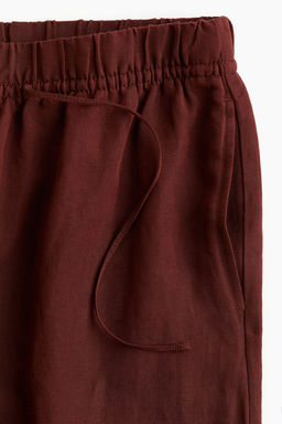 Pantalon sin cierre en mezcla de lino - H&m фото 6