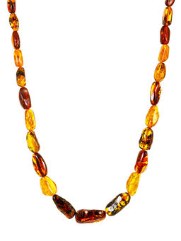 Бусы из натурального цельного янтаря Леденцы цветные пёстрые