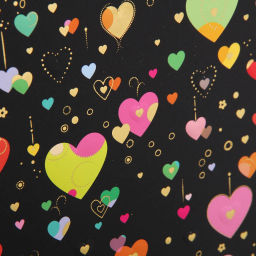 Пакет подарочный "Сердечки" 18*23*8 см