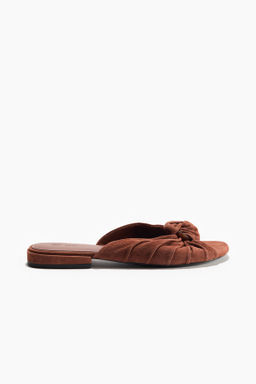 Sandalias de ante con nudo decorativo - H&m фото 3
