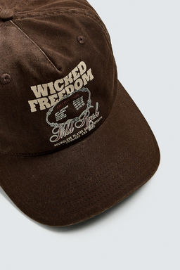 WASHED PRINT CAP - Zara фото 6