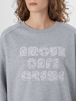 Свитшот женский с надписью Amour cafe creme - Mark formelle фото 4