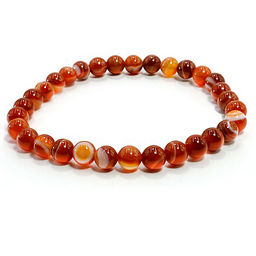 Браслет из камня Сердолик 6мм помогает находить людям свою вторую половинку и дарует счастье