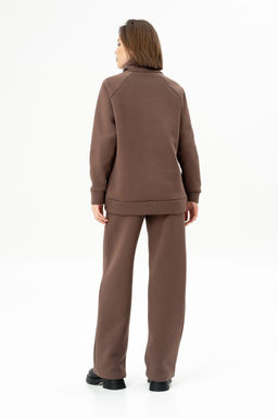 Утепленные брюки Футер 3-х нитка начес, мокко - Solo mio фото 6