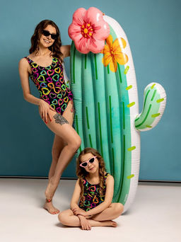 Купальник детский Ss.22dd сердца (черный)