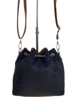 Женская сумка из искусственной замши, цвет черный - Greta фото 2