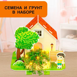 Конструктор 3D Уютный домик, набор для выращивания растений, 16 деталей - Unicon фото 2
