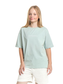 Футболка с принтом 22-7652 серо-голубой | черный - Mini maxi фото 15