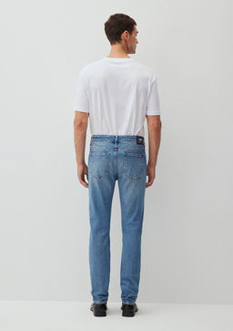 Dylan Classic Denim Puslu Indigo Mavisi Jean Pantolon  фото 5