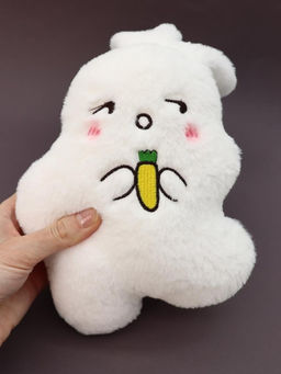 Мягкая игрушка "Crooked Rabbit with a Carrot", 20 см