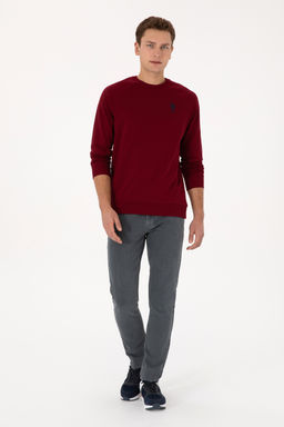 Erkek Bordo Basic Sweatshirt - U.s. polo assn фото 4