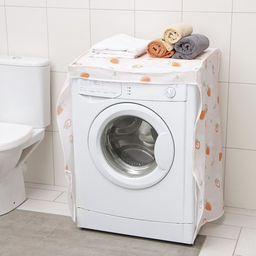 Чехол для стиральной машины с горизонтальной загрузкой Доляна, 586285 см, ЭВА, МИКС фото 2