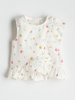 ?i?ekli K?z ?ocuk Bluz ve ?ort 2li