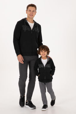 Erkek _ocuk Siyah Fermuarl_ _rme H_rka