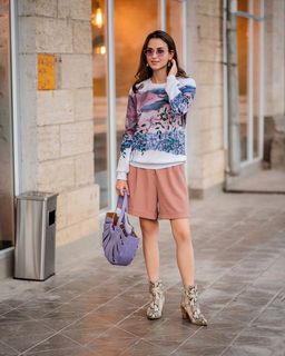 Свитшот с однотонными манжетами SWP160, джемпер - Sahar art lab фото 3