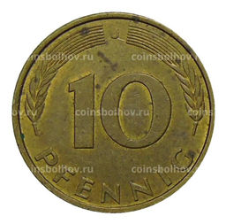Монета 10 пфеннигов 1993 года J Германия