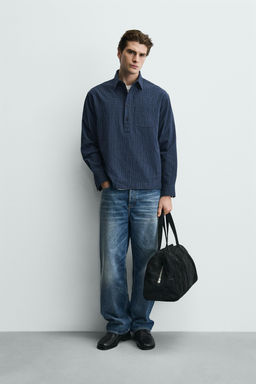 CAMISA POLO REGULAR FIT CUADROS / Azul