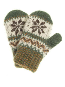 Варежки детские "Орнамент со вставкой" 0211-5