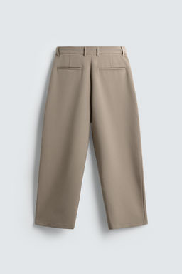 PANTAL?N RELAXED FIT PLIEGUES / Tostado claro - Zara фото 8