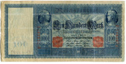 Банкнота 100 марок 1910 года Германия