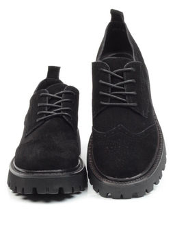 03-5928-2 BLACK Полуботинки женские (натуральная замша)