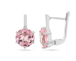 Серьги из серебра морганит, Момент