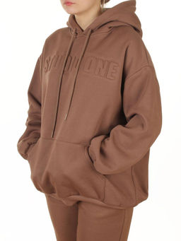2811 BROWN Худи унисекс женское (95% хлопок, 5% спандекс)