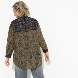 Рубашка асимметричного кроя Жемчужина образа (green) - Charutti фото 5