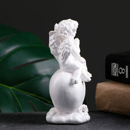 Фигурка гипс Ангелы на сердце, перламутровый, 14?8?6 см