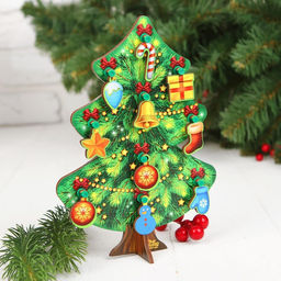 Развивающая игрушка Ёлочка 15х20 см - Лесная мастерская фото 2