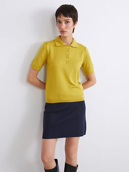 Polo Yaka Kad?n Triko Kazak