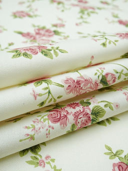 Сатин Кружевные розочки цв.шампань, ш.1.6м, хлопок-100%, 110гр/м.кв - Купава фото 6