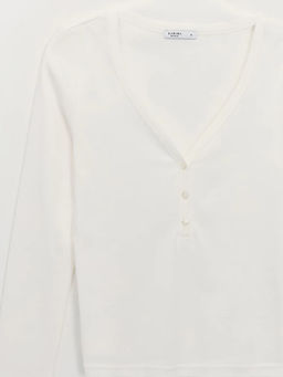 Лонгслив с застежкой на груди / Zarina  фото 9