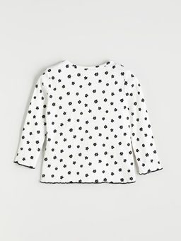 Bisiklet Yaka Puantiyeli K?z ?ocuk Ti??rt