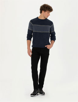 Lacivert Slim Fit Bisiklet Yaka Triko Kazak - Pierre cardin фото 4