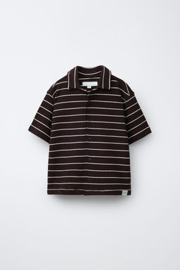 CONJUNTO WAFFLE CAMISA Y BERMUDA RAYAS / Marr?n - Zara фото 3