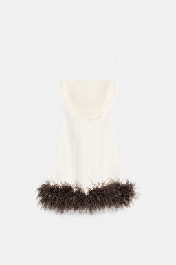 SATIN FEATHER DRESS - Zara фото 7