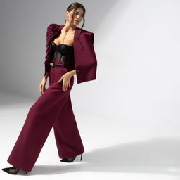 Брюки на молнии На седьмом небе (red)